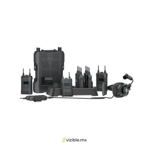 Hollyland Solidcom M1 Pro Sistema de intercomunicación inalámbrico Full-Duplex con 8 beltpacks y headsets de doble auricular (1,9 GHz)