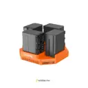 Smallrig Cargador de batería de 4 canales y kit de 4 baterías para Sony NP-F970