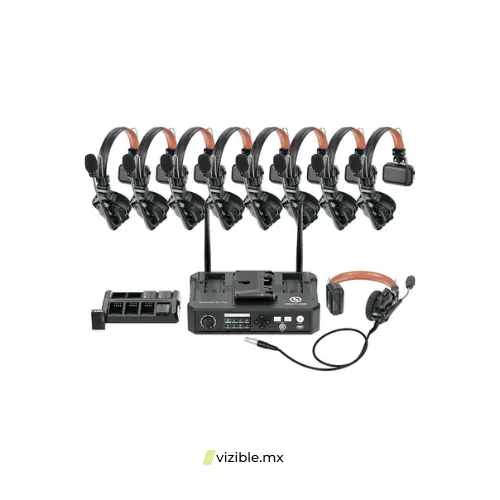 Hollyland Solidcom C1 PRO - HUB8S Sistema de Intercomunicación Full-Duplex con HUB para 9 personas