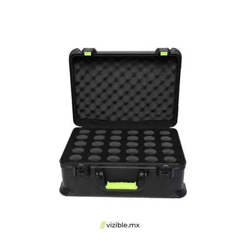 SHURE by Gator Case rígido para 30 micrófonos y cables - Interior acolchado