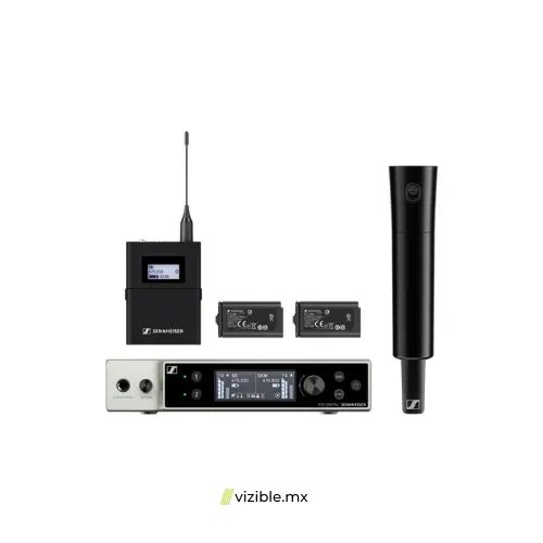 Sennheiser EW-DX SK / SKM-S Base Set Sistema inalámbrico digital de dos canales con transmisores de bolsillo y de mano, sin micrófonos