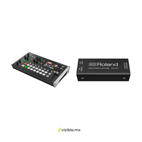 Roland V-8HD + UVC-01 Video Switcher y kit de dispositivo de captura USB 
