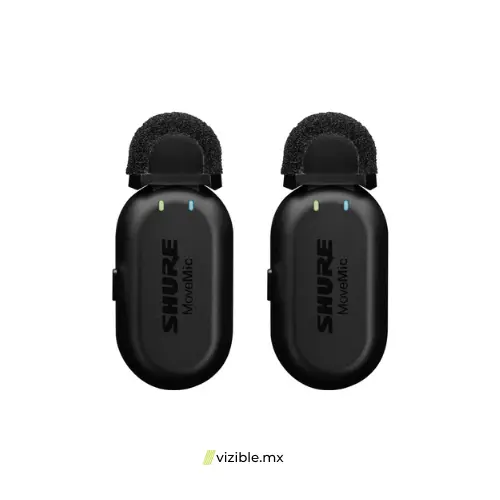 SHURE MoveMic TWO Par de microfonos inalambricos miniatura bluetooth