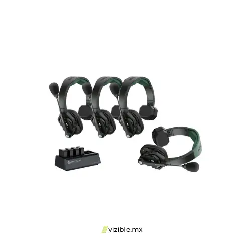 Hollyland Solidcom SE Pro 4S Sistema de intercomunicación con Full-Duplex Single-Ear Headset para 4 personas (1,9 GHz)
