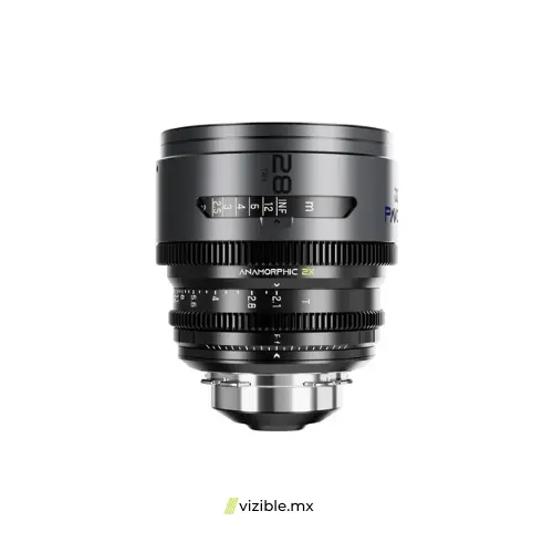 DZOFILM PAVO 28mm T2.1 2x anamorphic Prime-Blue Coating- PL&EF Mount (meter) 